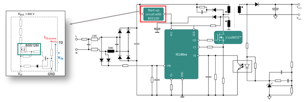 应用电路图 - Infineon Technologies 小信号功率MOSFET